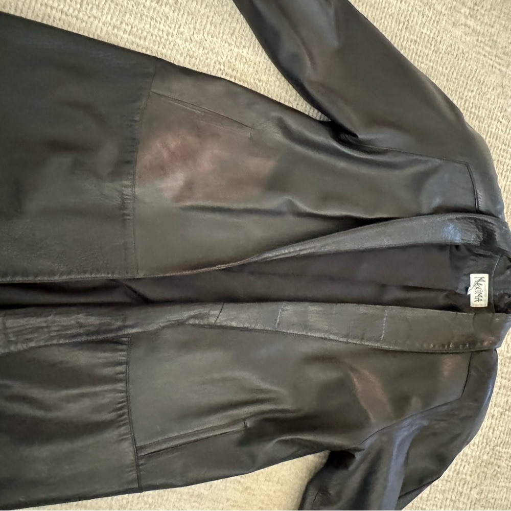 Maxima Black Leather Jacket